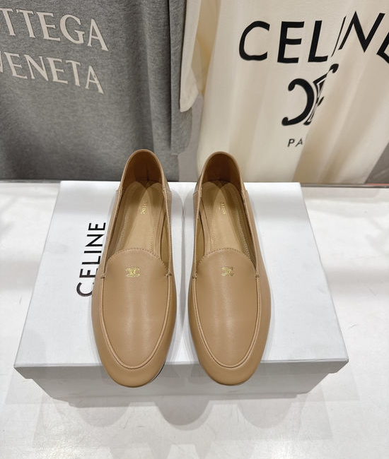 Celine Sheepskin Leather Mary Jane Loafers Comfortable Casual Flats