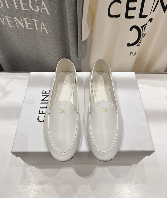 Celine Sheepskin Leather Mary Jane Loafers Comfortable Casual Flats