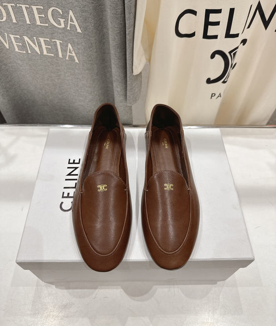 Celine Sheepskin Leather Mary Jane Loafers Comfortable Casual Flats