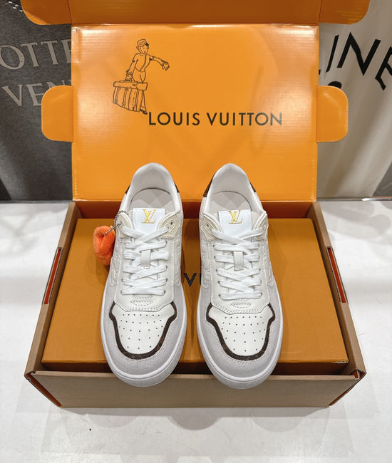 Louis Vuitton LV Thick Sole Leather Casual Sports Sneakers