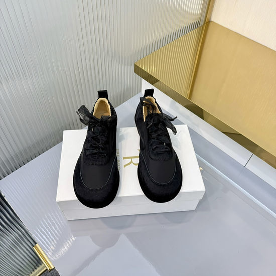 The Row Vintage Color Block Suede Breathable Casual Sneakers