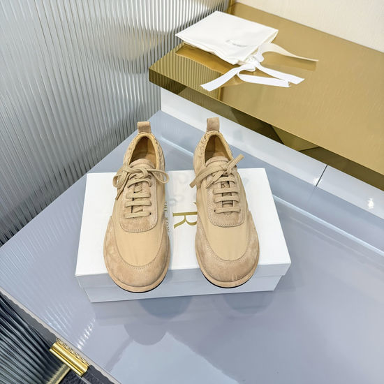 The Row Vintage Color Block Suede Breathable Casual Sneakers