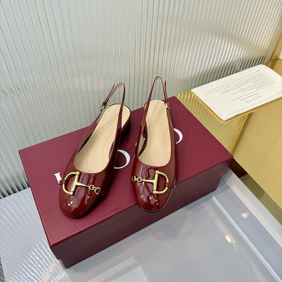Gucci Classic Crystal Decorated Patent Leather Loafer