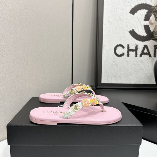 Chanel Premium Sheepskin Sandals Comfortable Lining Durable Sole Footwear