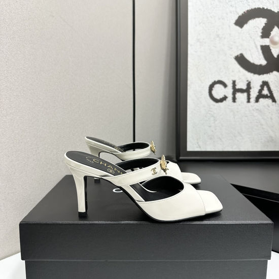Chanel Glossy Patent Leather Upper Sandals Non-slip Versatile Footwear