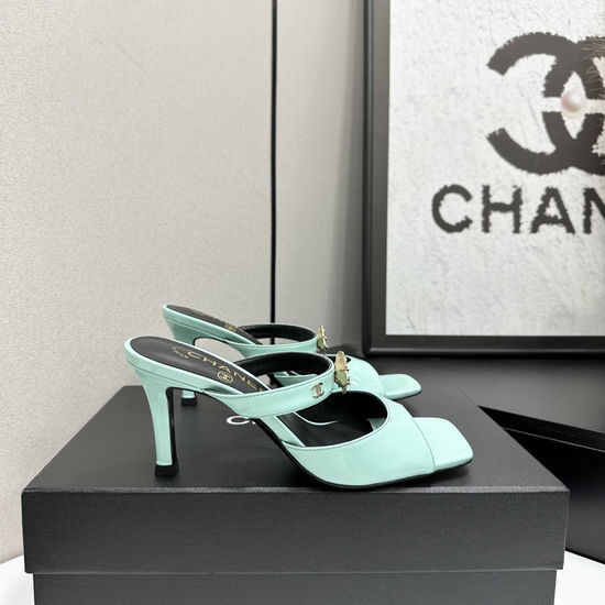 Chanel Glossy Patent Leather Upper Sandals Non-slip Versatile Footwear