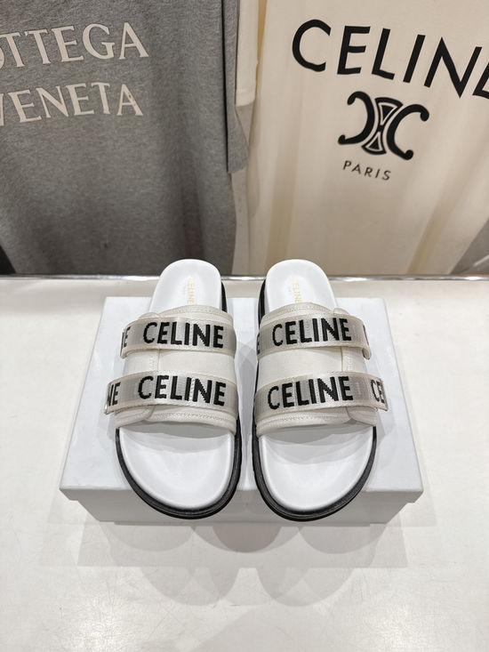 Celine Velcro Buckle Mule Sandals With Soft Breathable Lining