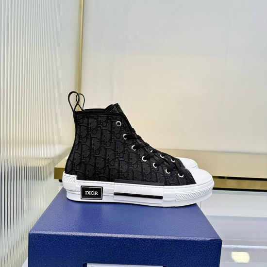 Christian Dior Classic High-top Casual Sneakers with Printed Upper