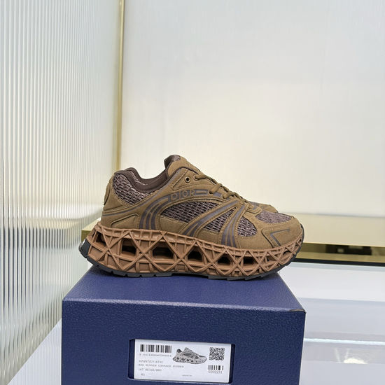 Christian Dior Breathable Leather Mesh Casual Shoes With Durable Outsole