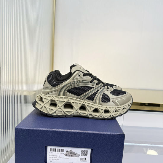 Christian Dior Breathable Leather Mesh Casual Shoes With Durable Outsole