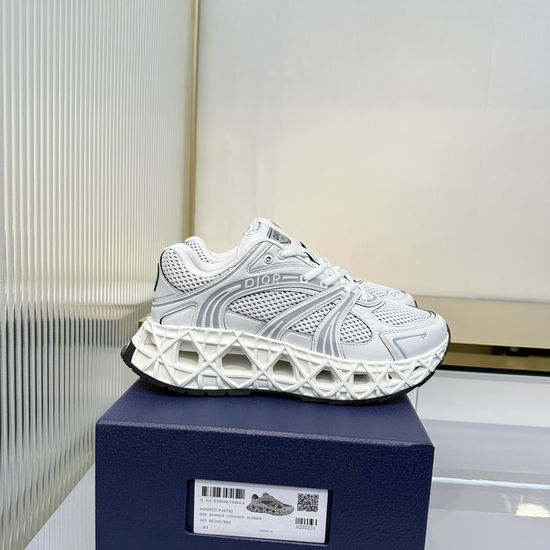 Christian Dior Breathable Leather Mesh Casual Shoes With Durable Outsole