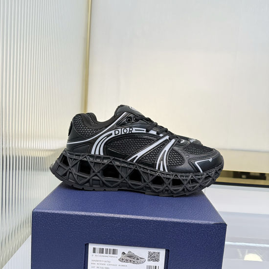 Christian Dior Breathable Leather Mesh Casual Shoes With Durable Outsole