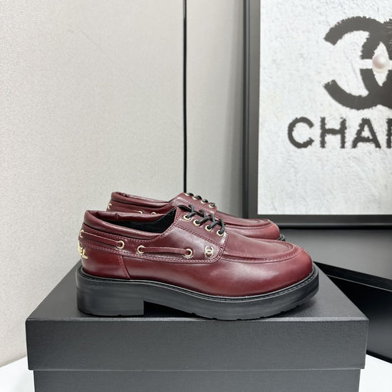 Chanel Vintage Chain Quilted Sheepskin Loafers Casual Comfortable Footwear