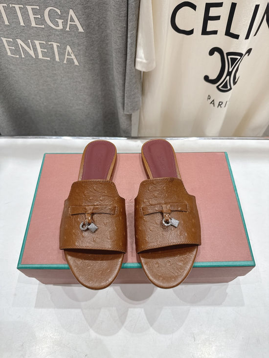 Loro Piana Premium Comfort Soft Sole Slip-On Flat Slides