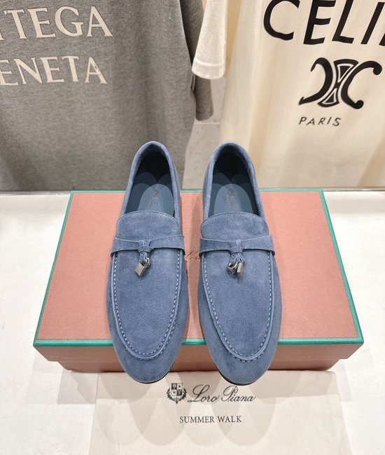 Loro Piana High Quality Suede Upper Slip-On Casual Loafers