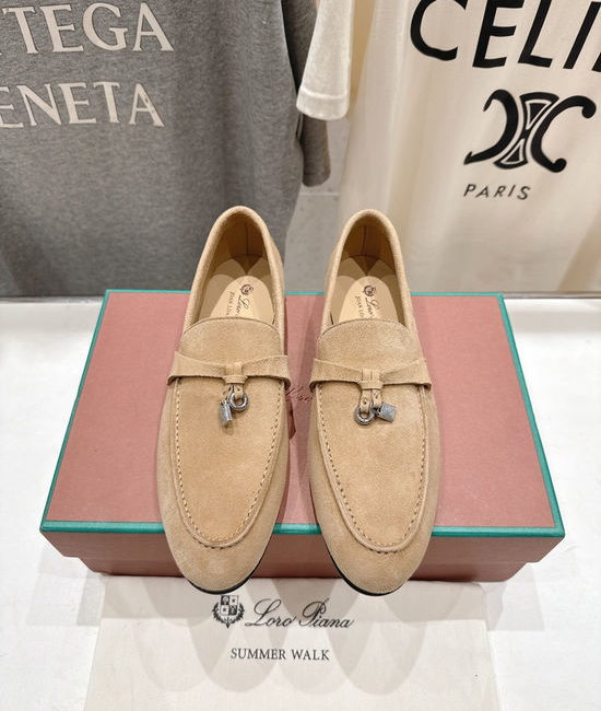 Loro Piana High Quality Suede Upper Slip-On Casual Loafers
