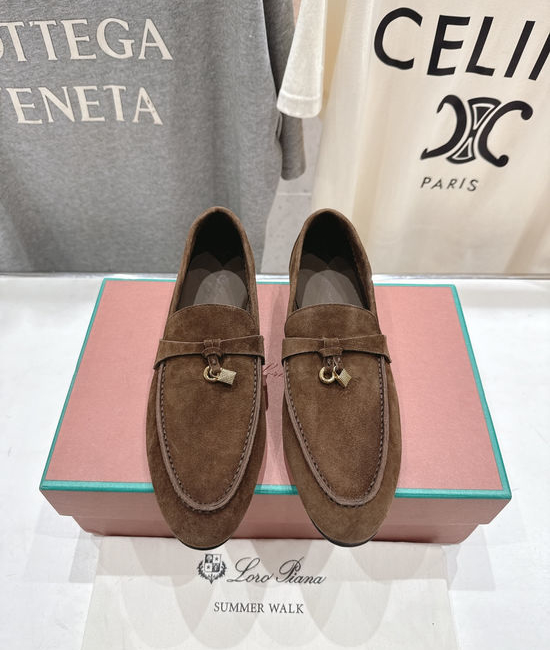 Loro Piana High Quality Suede Upper Slip-On Casual Loafers