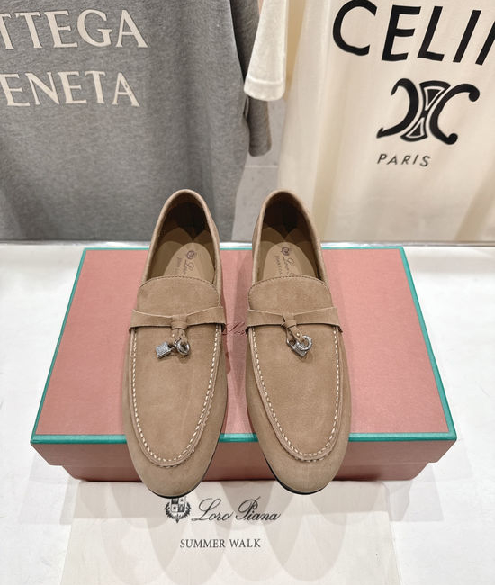 Loro Piana High Quality Suede Upper Slip-On Casual Loafers