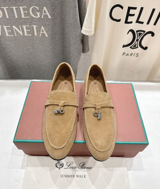 Loro Piana High Quality Suede Upper Slip-On Casual Loafers