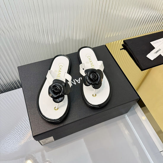 Chanel Elegant Elevated Thong Sandals with Premium Upper