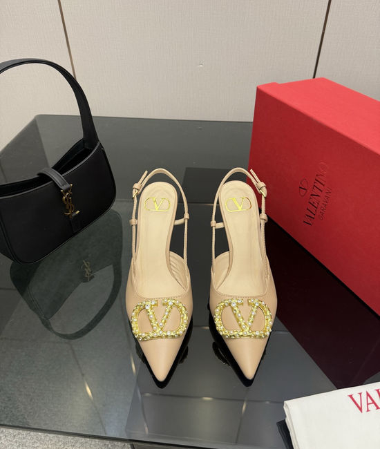 Valentino Bowknot Design Comfortable Sheepskin Lined High Heels