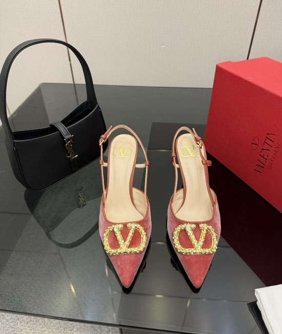 Valentino Bowknot Design Comfortable Sheepskin Lined High Heels