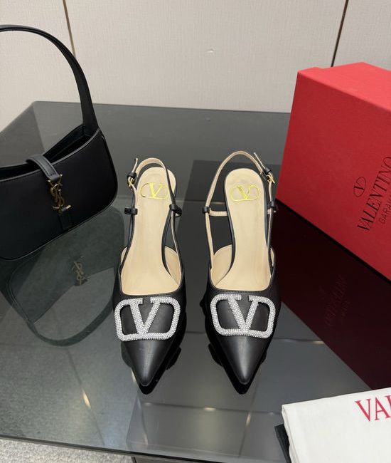 Valentino Bowknot Design Comfortable Sheepskin Lined High Heels