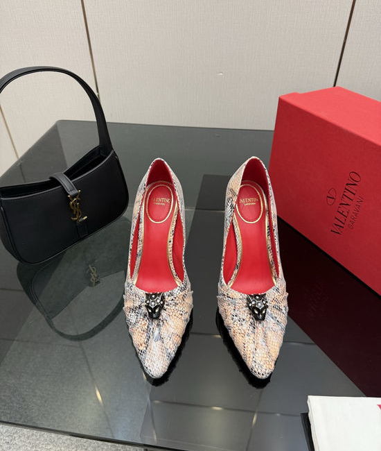 Valentino Bowknot Design Sheepskin Lined Casual Comfortable Pumps