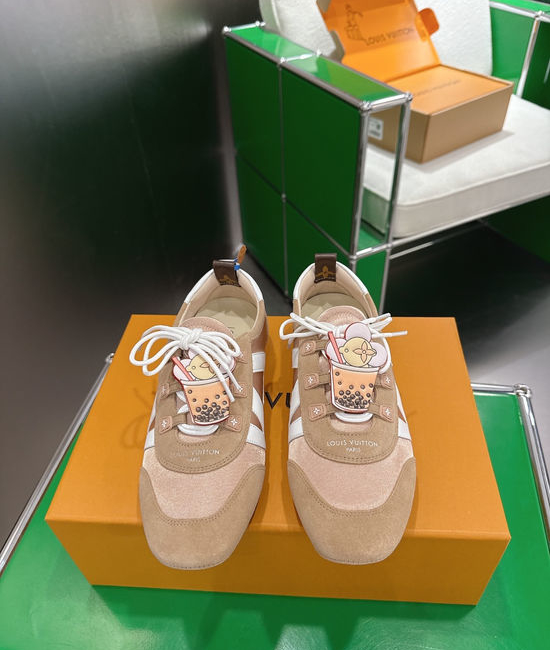 Louis Vuitton LV Mixed Material Ballet Sneakers Lightweight Comfortable Casual Shoes