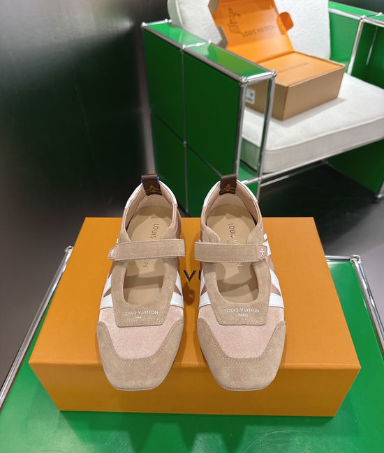 Louis Vuitton LV Mixed Material Ballet Sneakers Lightweight Comfortable Casual Shoes