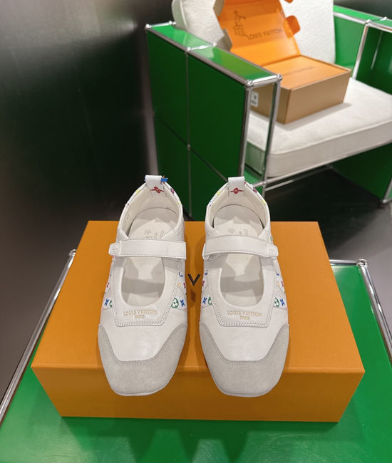 Louis Vuitton LV Mixed Material Ballet Sneakers Lightweight Comfortable Casual Shoes
