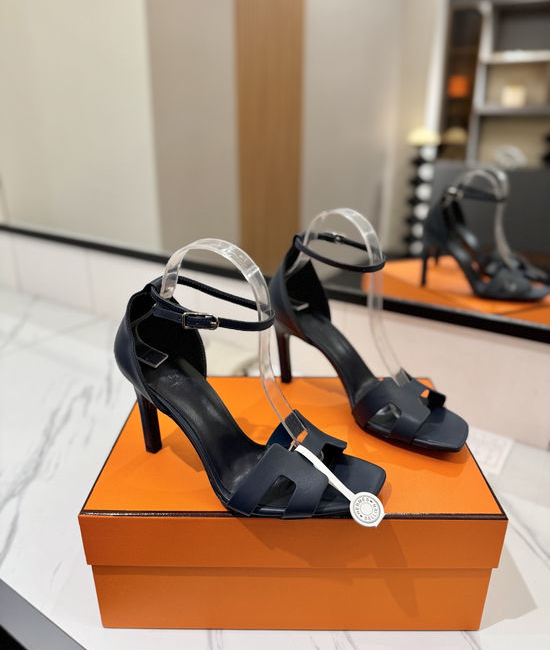 Hermes Classic 9cm Premium Leather Comfortable Pumps