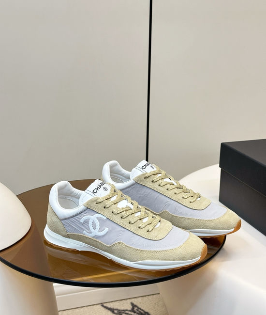 Chanel Breathable Fabric Suede Low Top Casual Sneakers