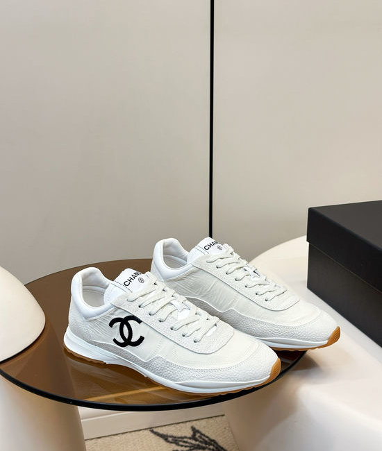 Chanel Breathable Fabric Suede Low Top Casual Sneakers