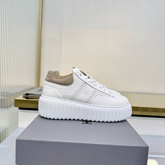 Hogan Premium Leather Lightweight Thick Sole Casual Sneakers