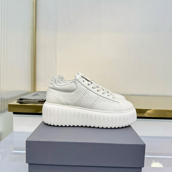 Hogan Premium Leather Lightweight Thick Sole Casual Sneakers
