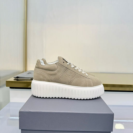 Hogan Premium Leather Thick Sole Comfortable Casual Sneakers