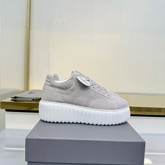 Hogan Premium Leather Thick Sole Comfortable Casual Sneakers