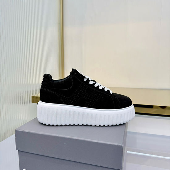 Hogan Premium Leather Thick Sole Comfortable Casual Sneakers