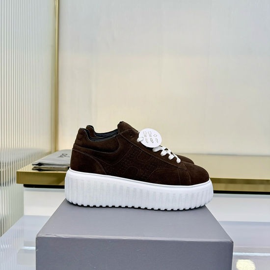 Hogan Premium Leather Thick Sole Comfortable Casual Sneakers