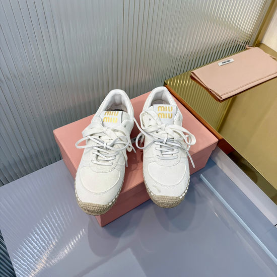 Miu Miu Vintage Style Sneakers With Durable Sole