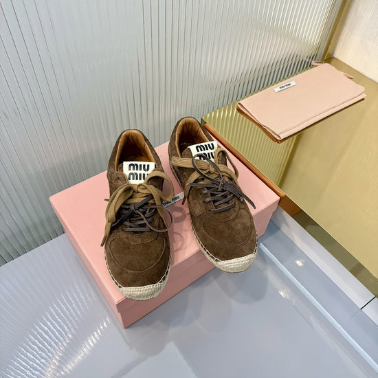 Miu Miu Vintage Style Sneakers With Durable Sole