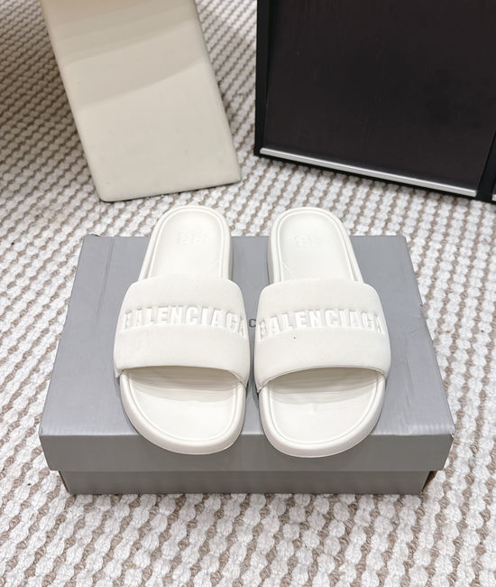 Balenciaga All-black Non-slip Comfortable Casual Outdoor Slides