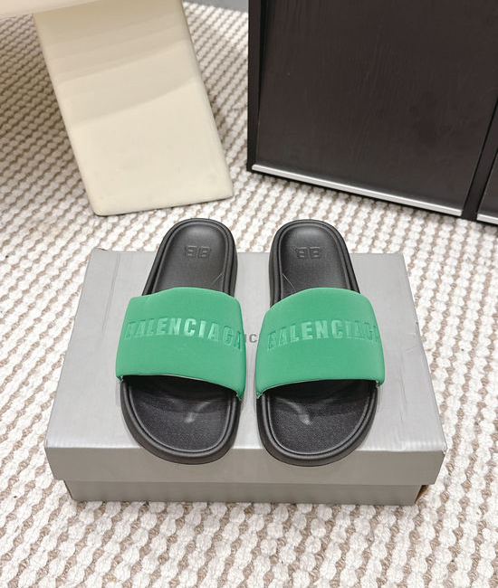Balenciaga All-black Non-slip Comfortable Casual Outdoor Slides