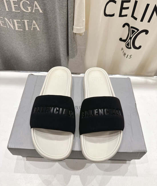 Balenciaga Waterproof Suede Non-Slip Casual Beach Slide Sandals