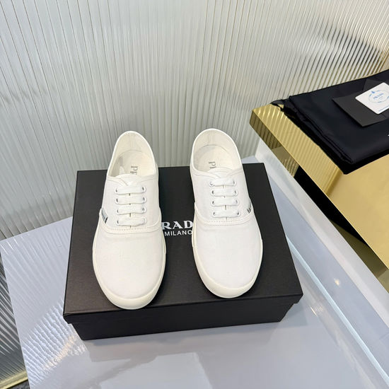 Prada Printed Canvas Thick Sole Casual Sneakers