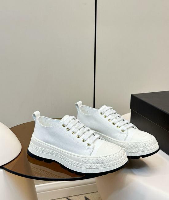 Chanel Durable Canvas Non-slip Platform Casual Shoes