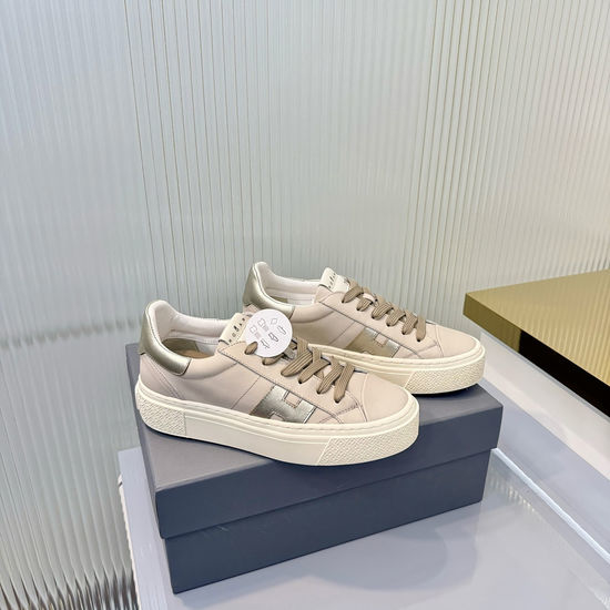 Hogan Cushioned Leather Platform Casual Comfort Shoes