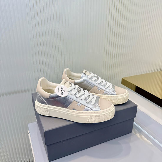 Hogan Cushioned Leather Platform Casual Comfort Shoes