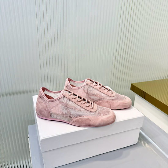 Jimmy Choo Lace Spliced Casual Sneakers Lightweight Non-slip Comfortable Daily Shoes